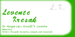 levente kresak business card